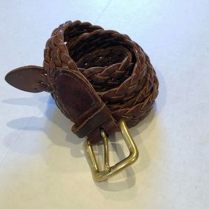 GAP braided brown leather belt large